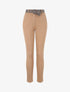 Pantalon slim à ceinture imprimé graphique - Camel - 1