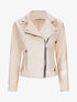 Perfecto droit en suédine poche zippée décorative - Beige - 4
