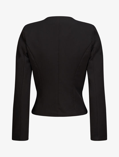 Blazer uni droit - Noir - 2