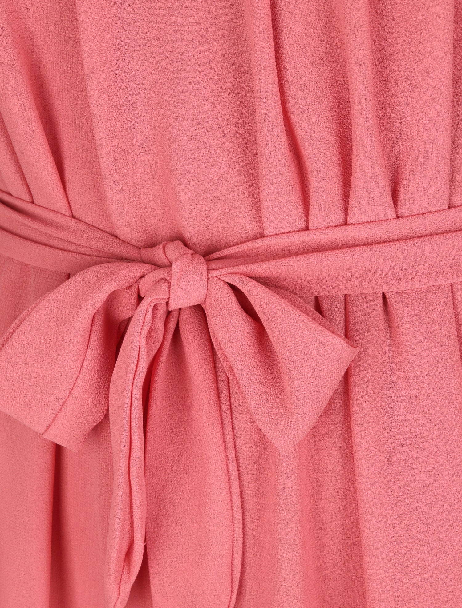 Robe mi-longue droite à dos en crochet - Rose - 3