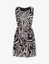 Robe en voile à imprimé graphique - Noir - 1