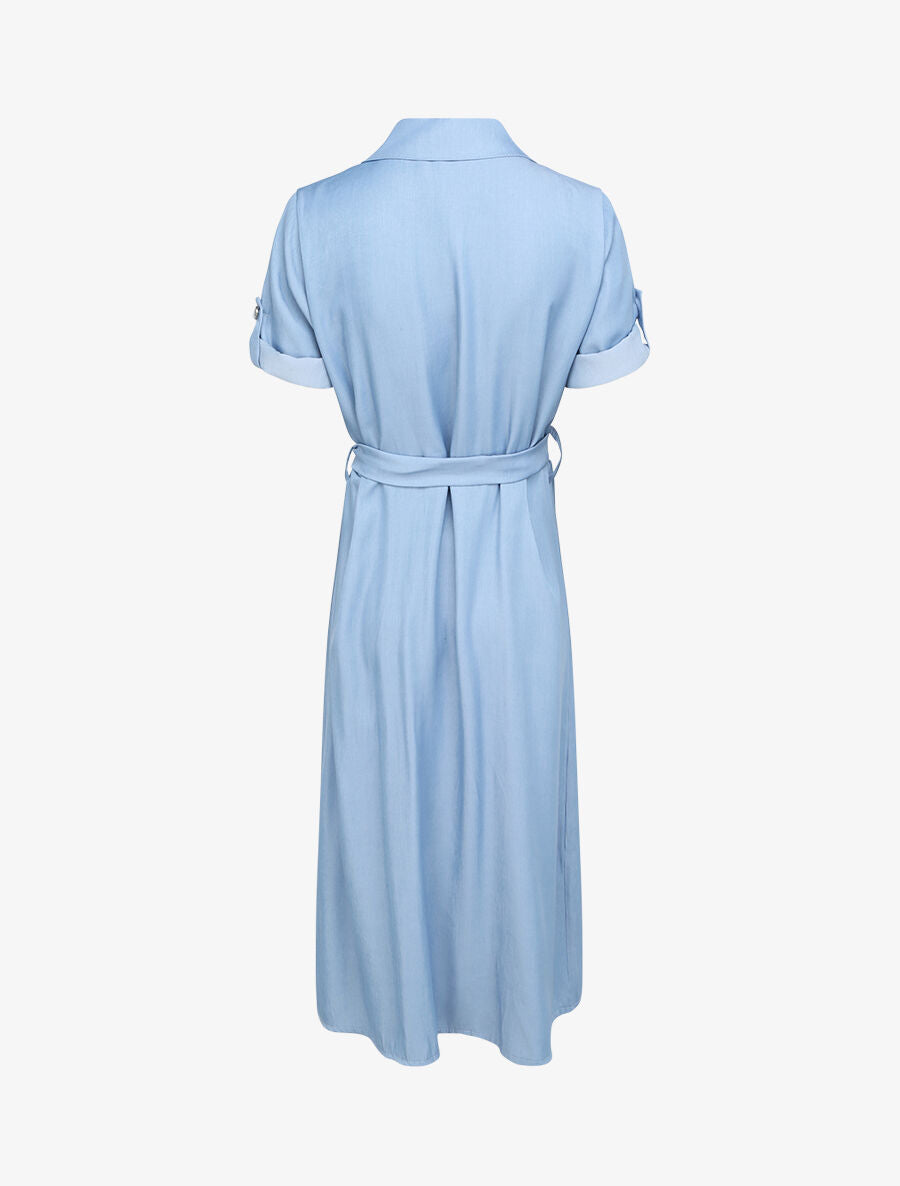 Robe chemise longue - Bleu ciel - 2