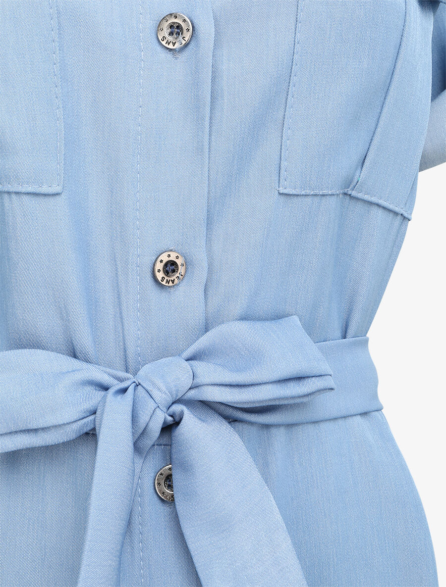 Robe chemise longue - Bleu ciel - 3
