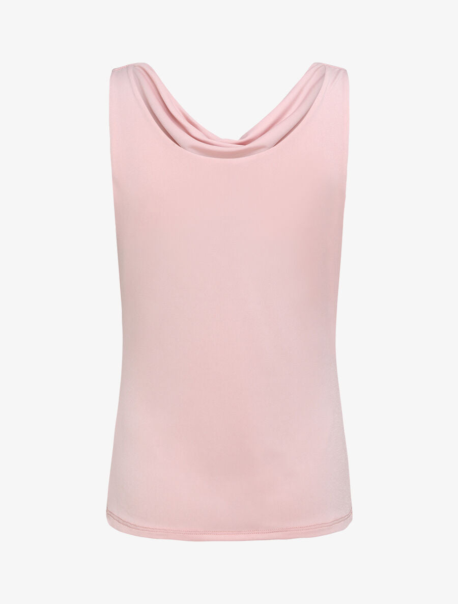 Top droit uni à col bénitier - Rose pâle - 2