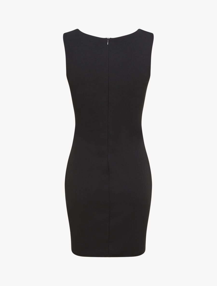 Robe portefeuille à boutons stylisés - Noir - 2