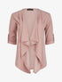 Veste fluide à pans asymétriques - Rose poudré - 3