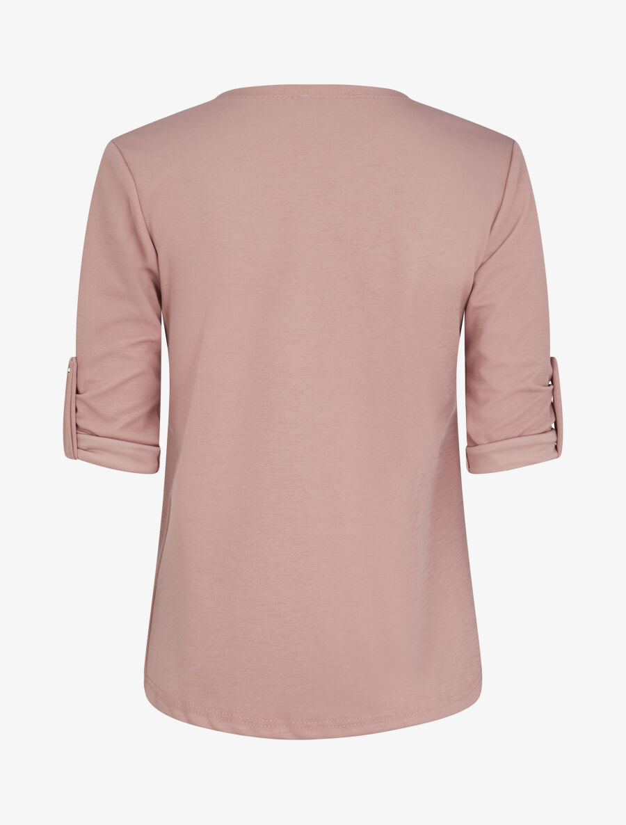 Veste fluide à pans asymétriques - Rose poudré - 2