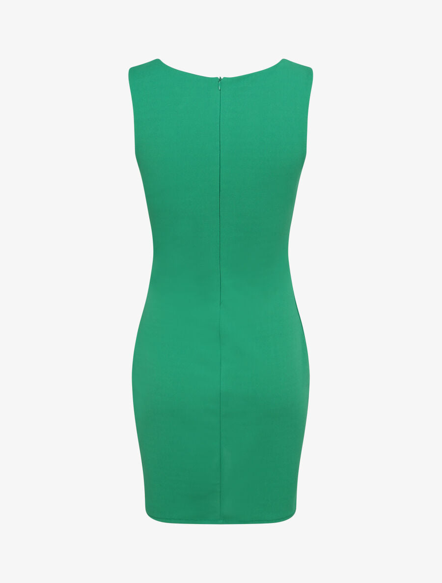 Robe portefeuille à boutons stylisés - Vert - 2