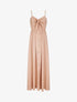 Robe longue à boutons stylisés - Camel - 1