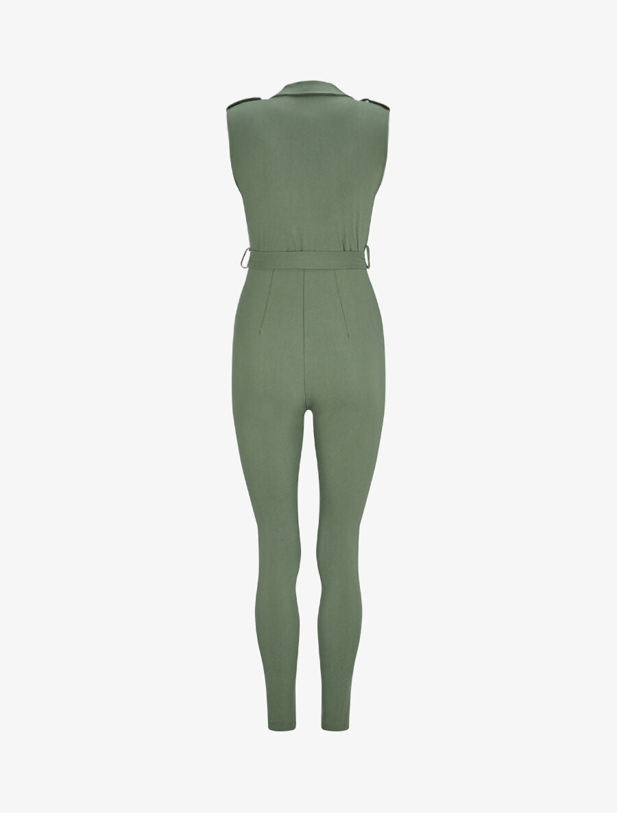 Combinaison stretch slim - Kaki - 2