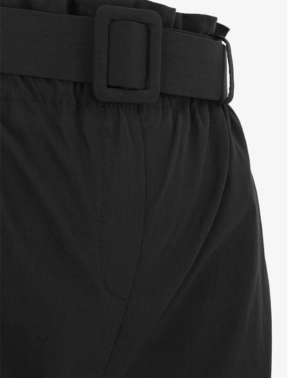 Short paperbag à revers - Noir - 3