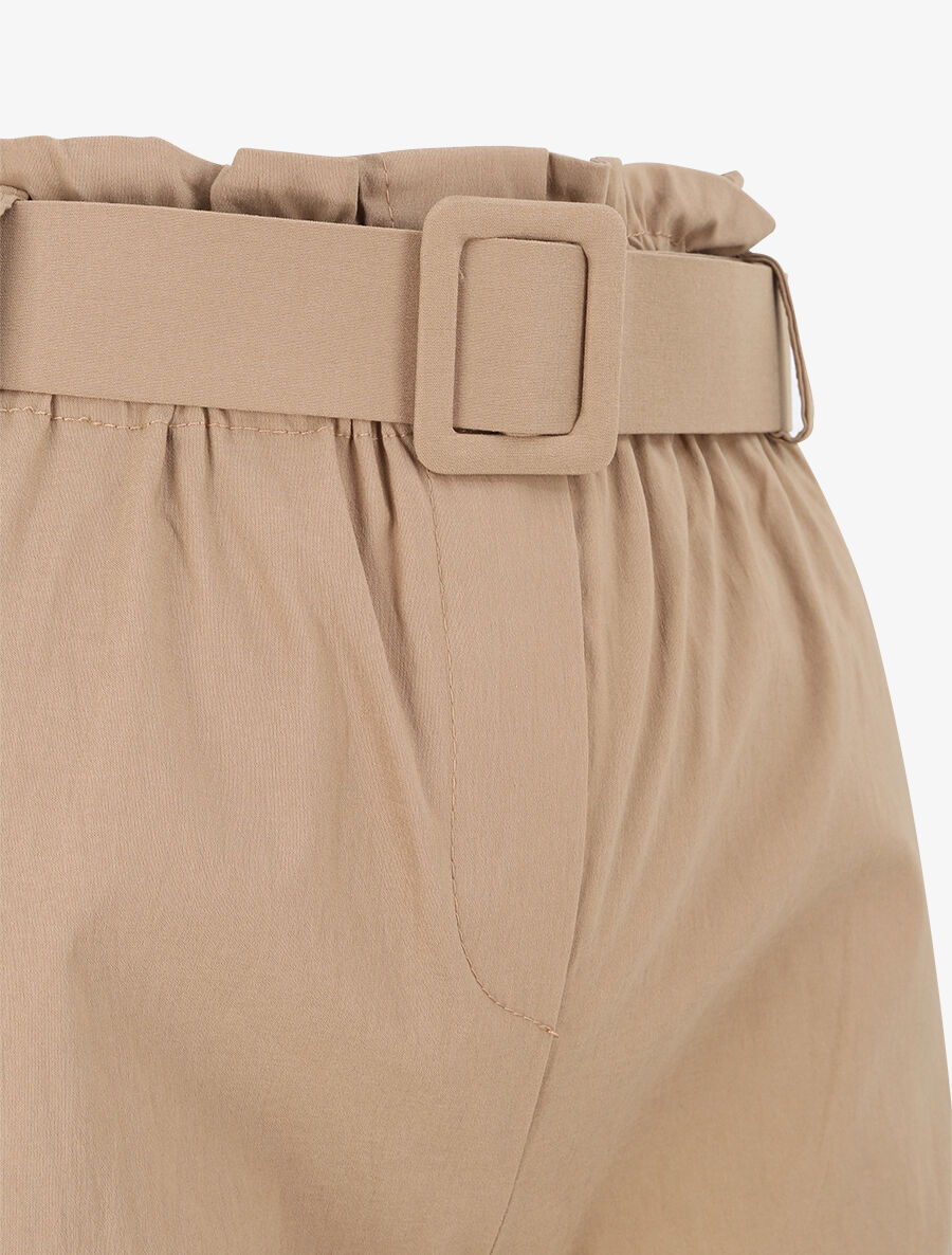 Short paperbag à revers - Camel - 3