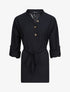 Tunique style chemise à détail dentelle - Noir - 1