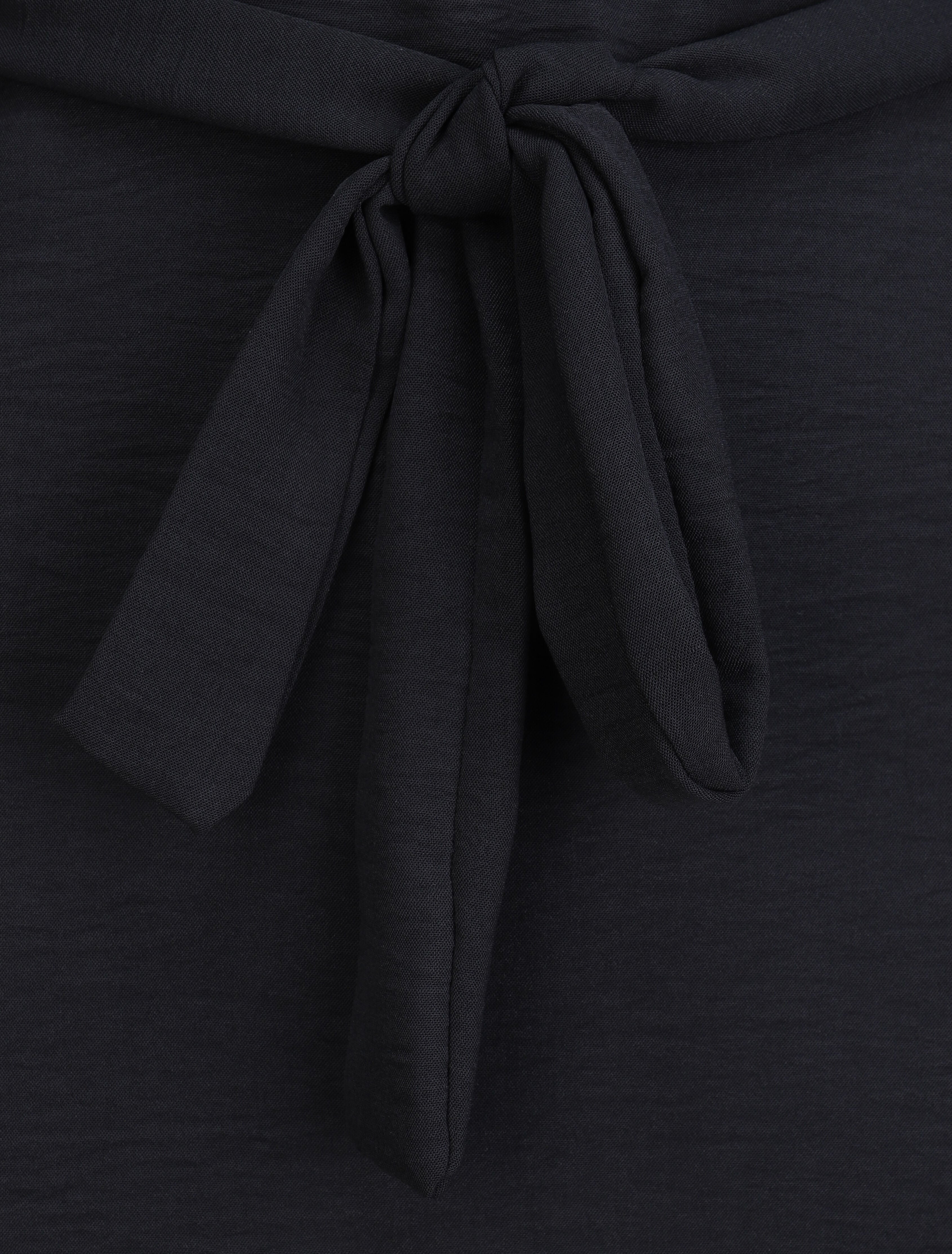 Tunique style chemise à détail dentelle - Noir - 3