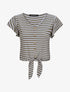 Top à imprimé marinière - Kaki - 1