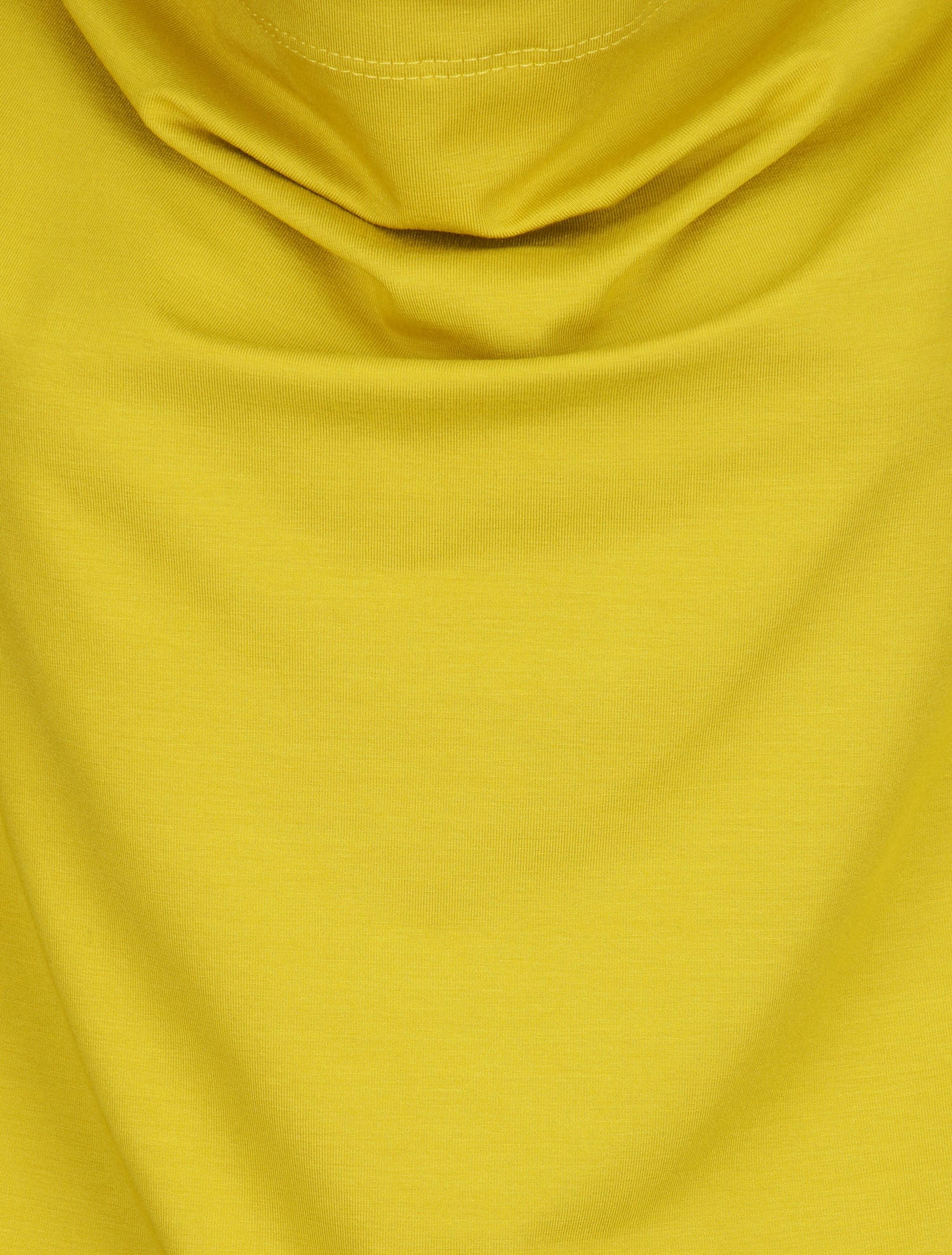 Top oversize uni à col bénitier - Jaune - 3