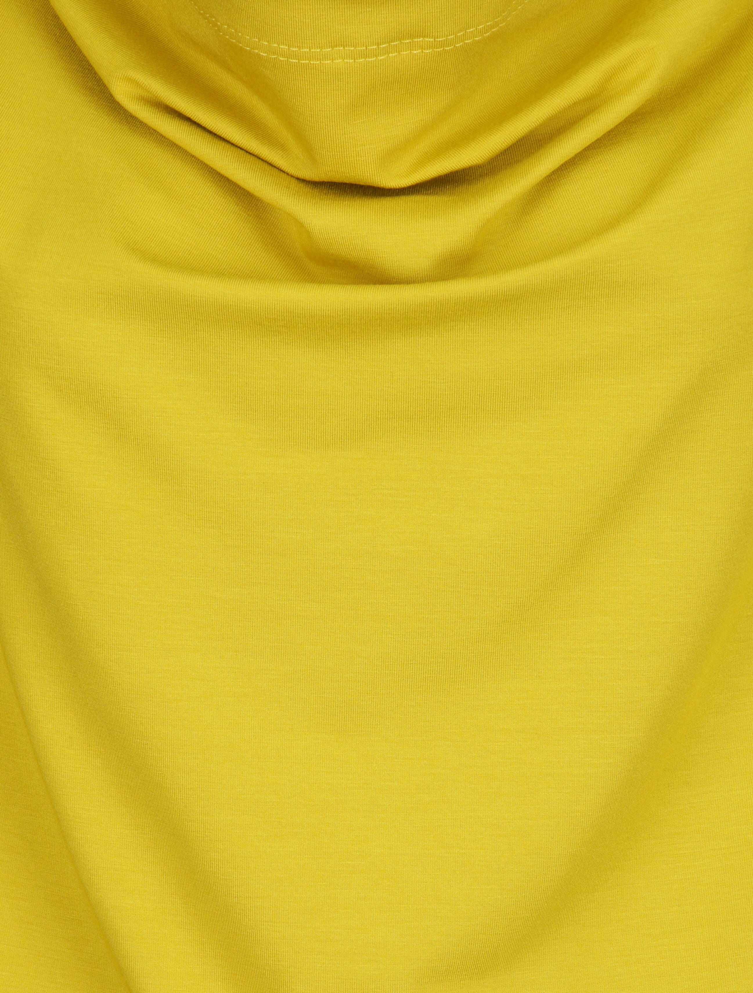 Top oversize uni à col bénitier - Jaune - 3