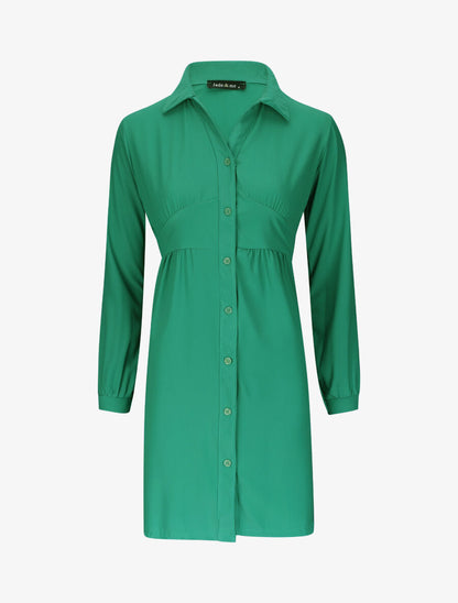 Robe chemise fluide - Vert - 4