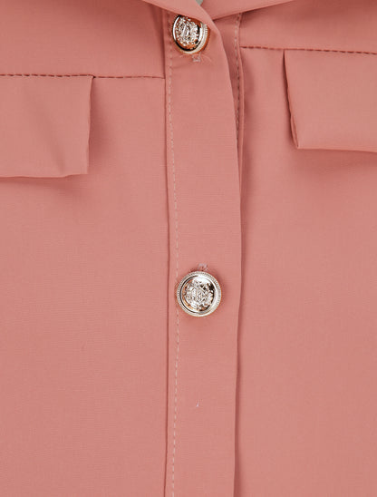Chemise fluide unie - Rose - 3