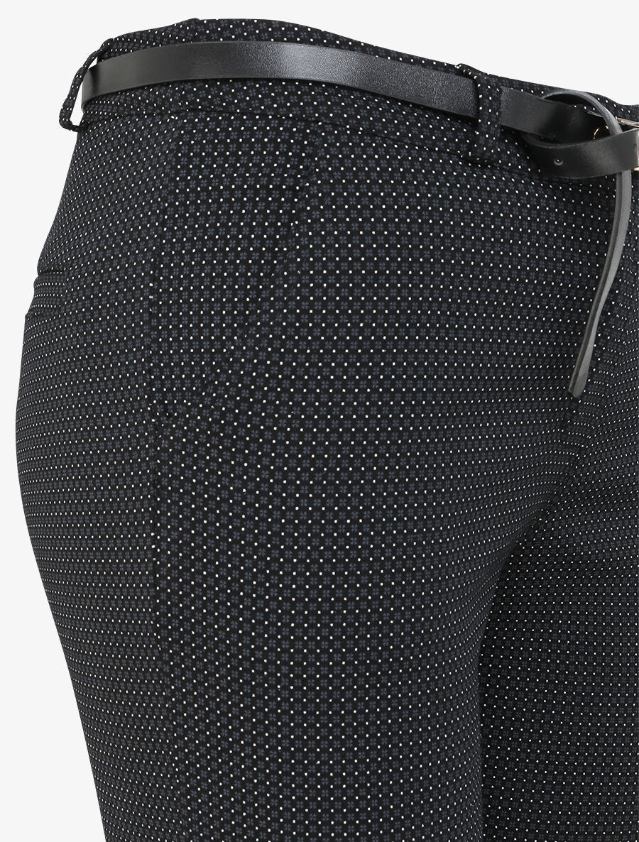 Pantalon 7/8 imprimé trèfle à revers - Noir - 3
