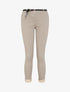 Pantalon 7/8 imprimé petites fleurs à revers - Beige - 4