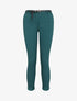 Pantalon 7/8 uni à revers - Vert sapin - 1