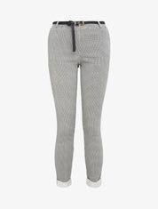 Pantalon 7/8 imprimé grec à revers - Crème - 4