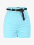 Short évasé uni à taille haute - Bleu ciel - 4