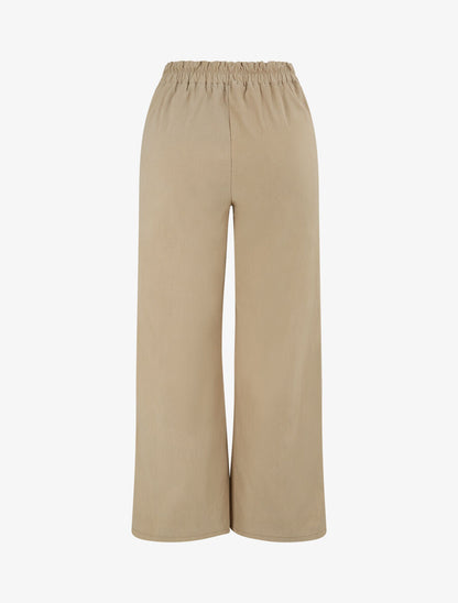 Pantalon ample coupe droite - Camel - 2