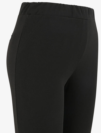 Pantalon uni coupe droite - Noir - 3