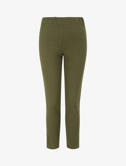Pantalon uni coupe droite - Kaki - 4