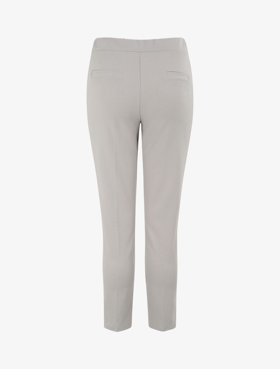 Pantalon uni coupe droite - Gris - 2