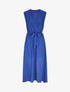 Robe longue unie à voile - Bleu roi - 5