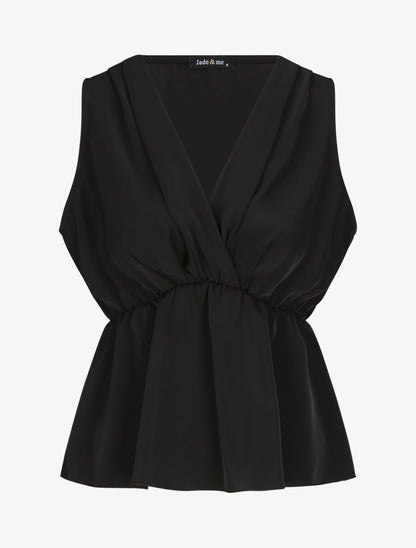 Top cache-coeur fluide - Noir - 5