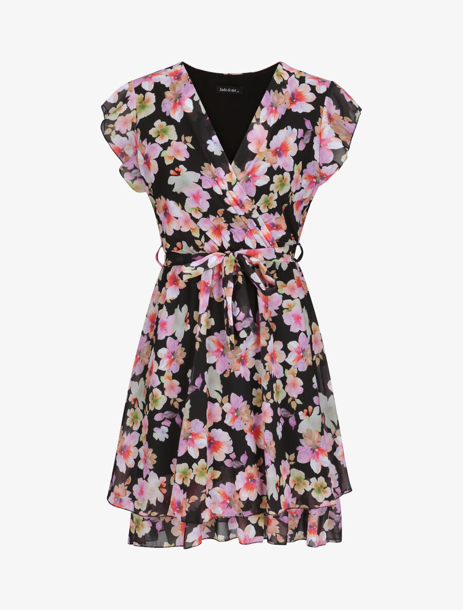 Robe en voile à imprimé fleurs d&
