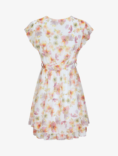 Robe en voile à imprimé fleurs d&