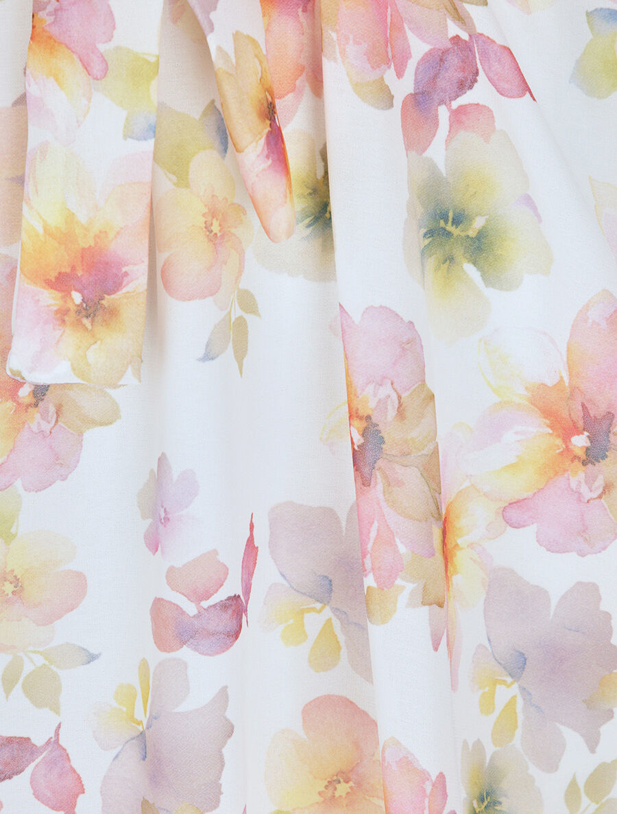 Robe en voile à imprimé fleurs d&