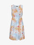 Robe patineuse à imprimé feuilles tropicales - Bleu ciel - 5