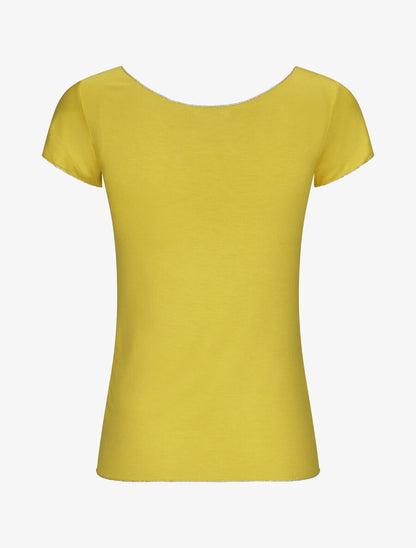 T-shirt stretch à bords irisés - Jaune - 2