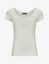 T-shirt stretch à bords irisés - Beige - 1