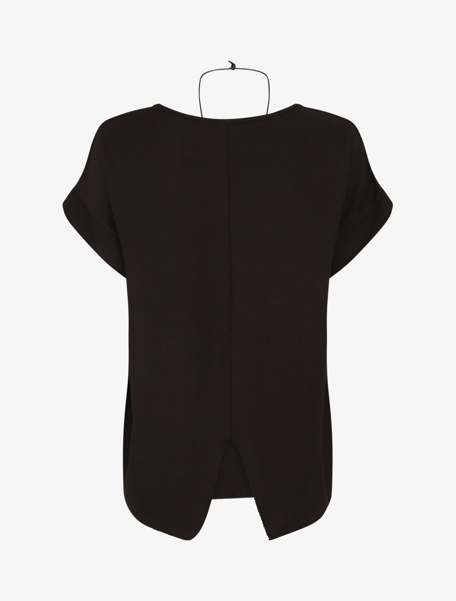 Top oversize à dos fendu - Noir - 2