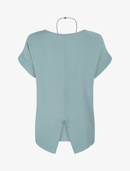 Top oversize à dos fendu - Bleu gris - 2