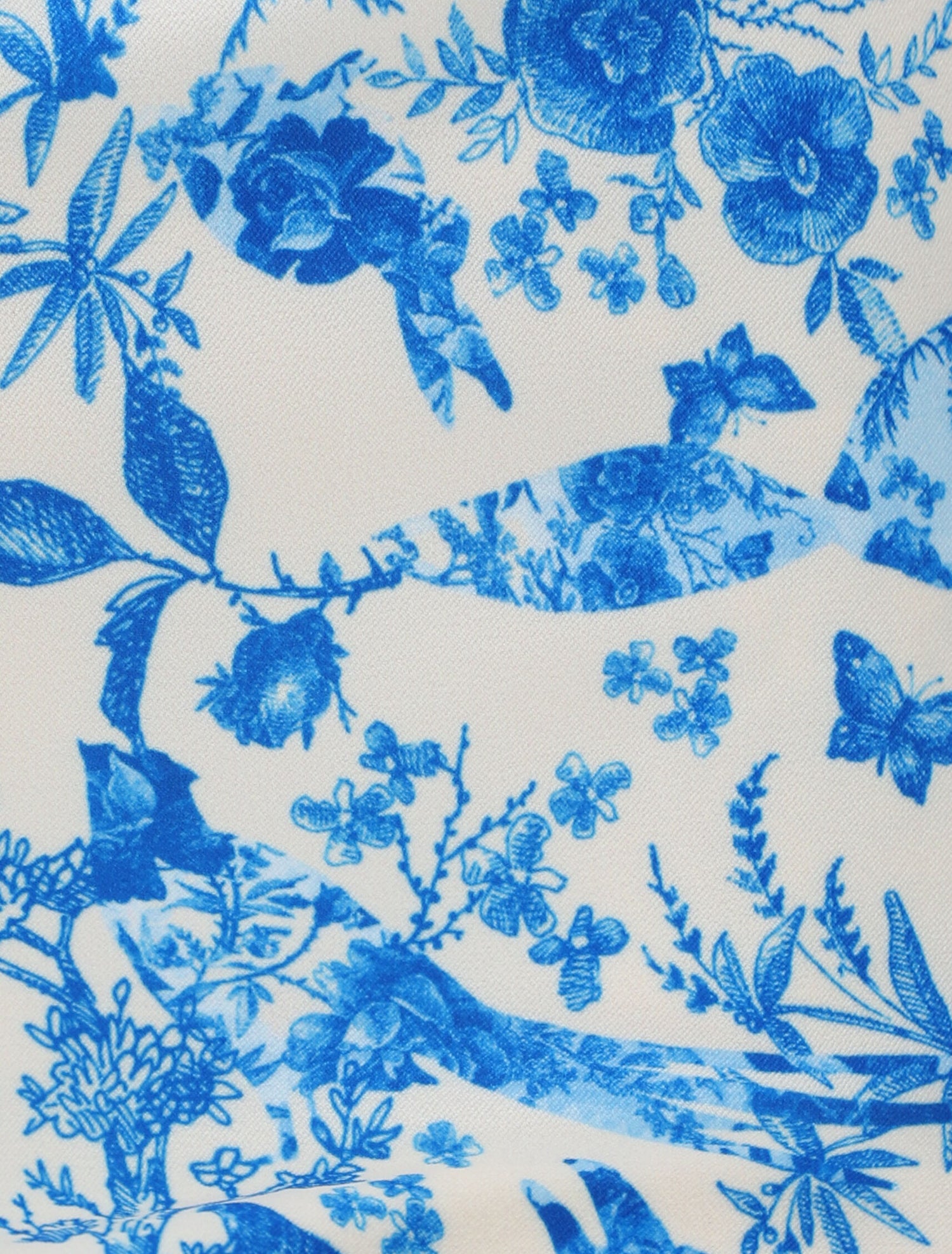 Pantalon imprimé animal à revers - Bleu royal - 3