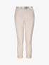 Pantalon droit à taille haute élastiquée - Beige - 4