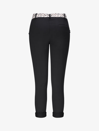 Pantalon chino droit à poches volantées - Noir - 2
