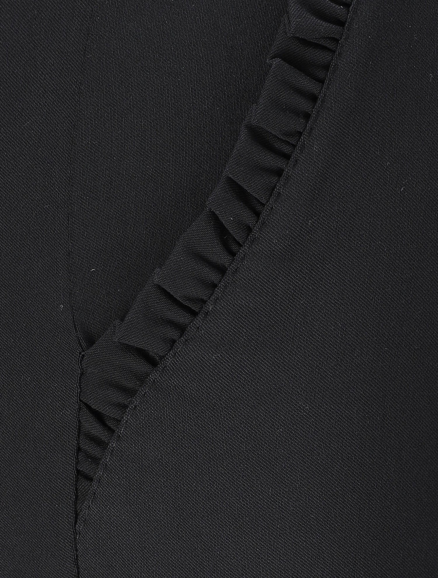 Pantalon chino droit à poches volantées - Noir - 3