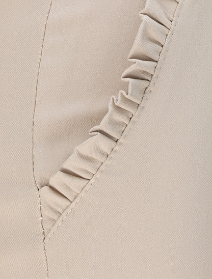 Pantalon chino droit à poches volantées - Beige - 3