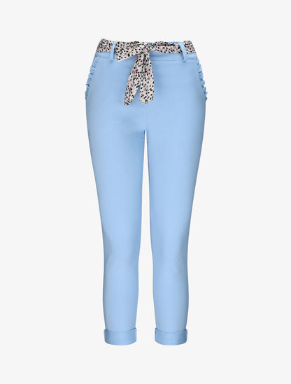 Pantalon chino droit à poches volantées - Bleu ciel - 4