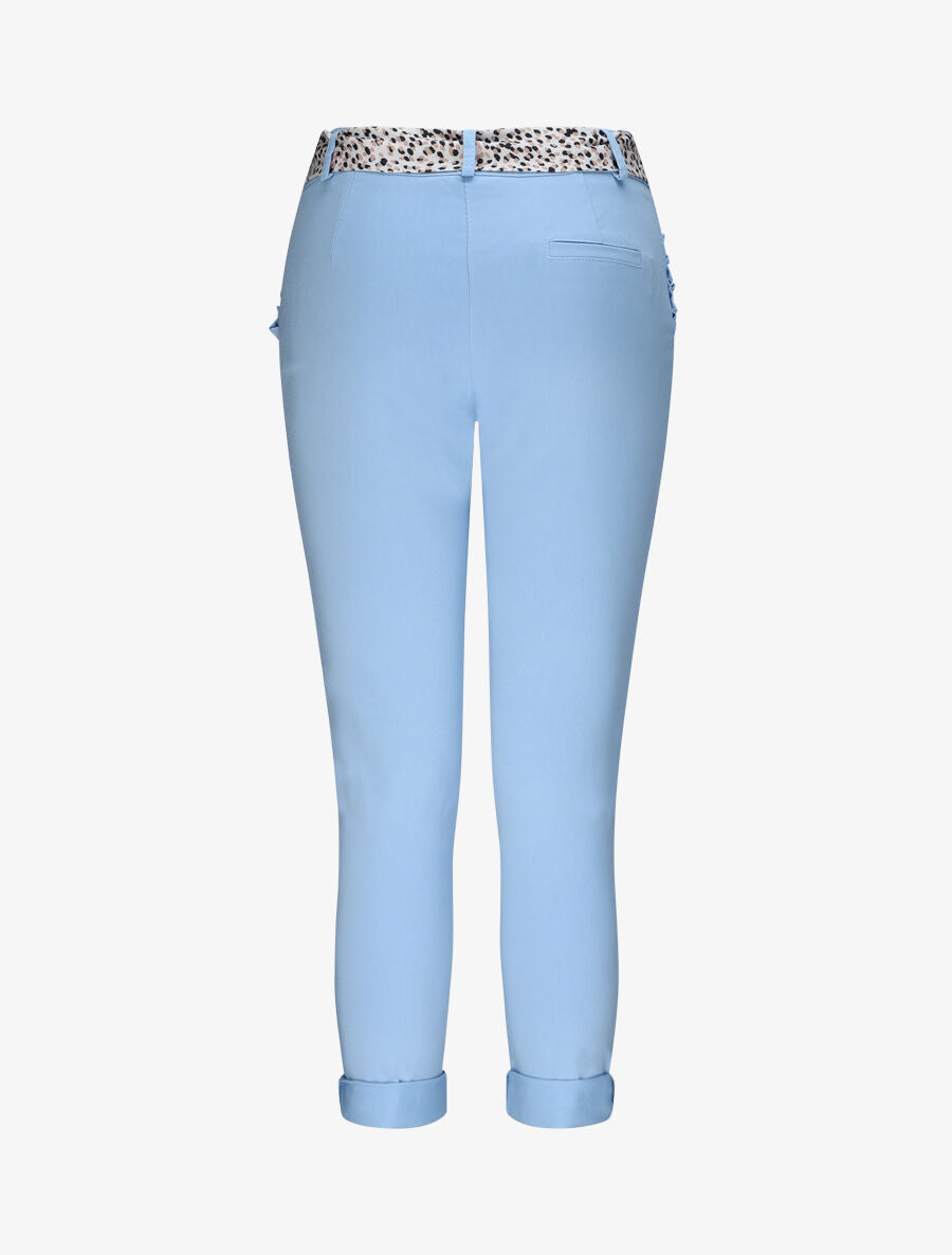 Pantalon chino droit à poches volantées - Bleu ciel - 2