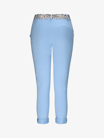 Pantalon chino droit à poches volantées - Bleu ciel - 2